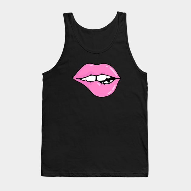 Kinky Pink Lips Tank Top by Jambo Designs